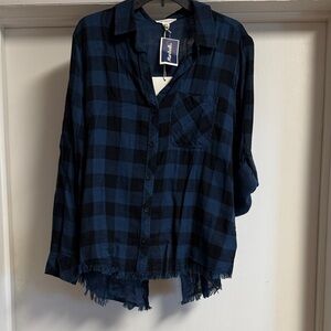 beachlunchlounge Blue Checkered Shirt